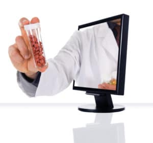 a computer flat screen for internet pharmacy
